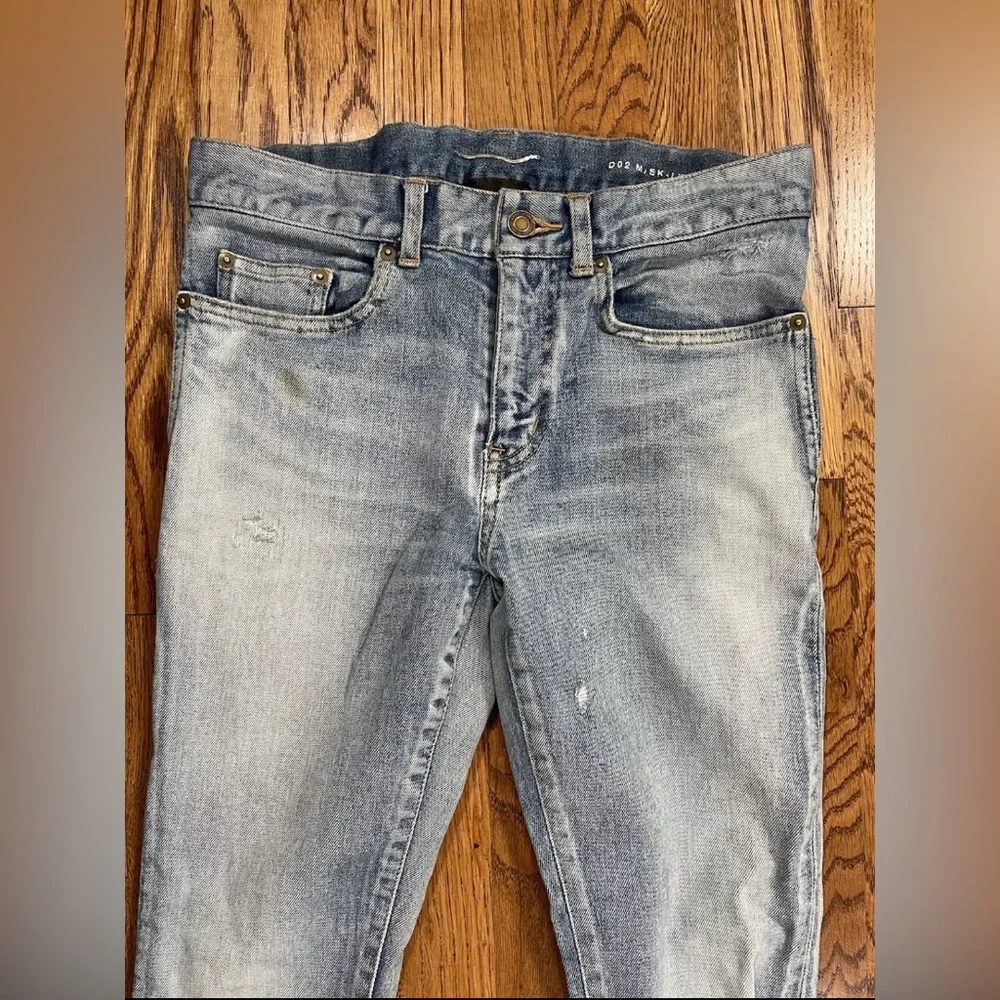 Saint Laurent Jeans Tapped Skinny Fit Blue Men’s Size 29 - Picture 3 of 10
